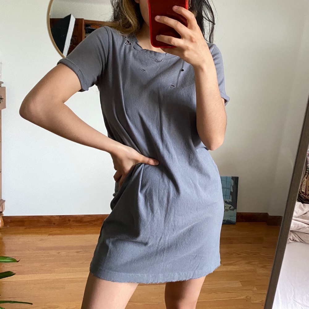 distressed hollister tshirt dress
